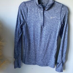 Nike Heathered Blue Long Sleeve Top
